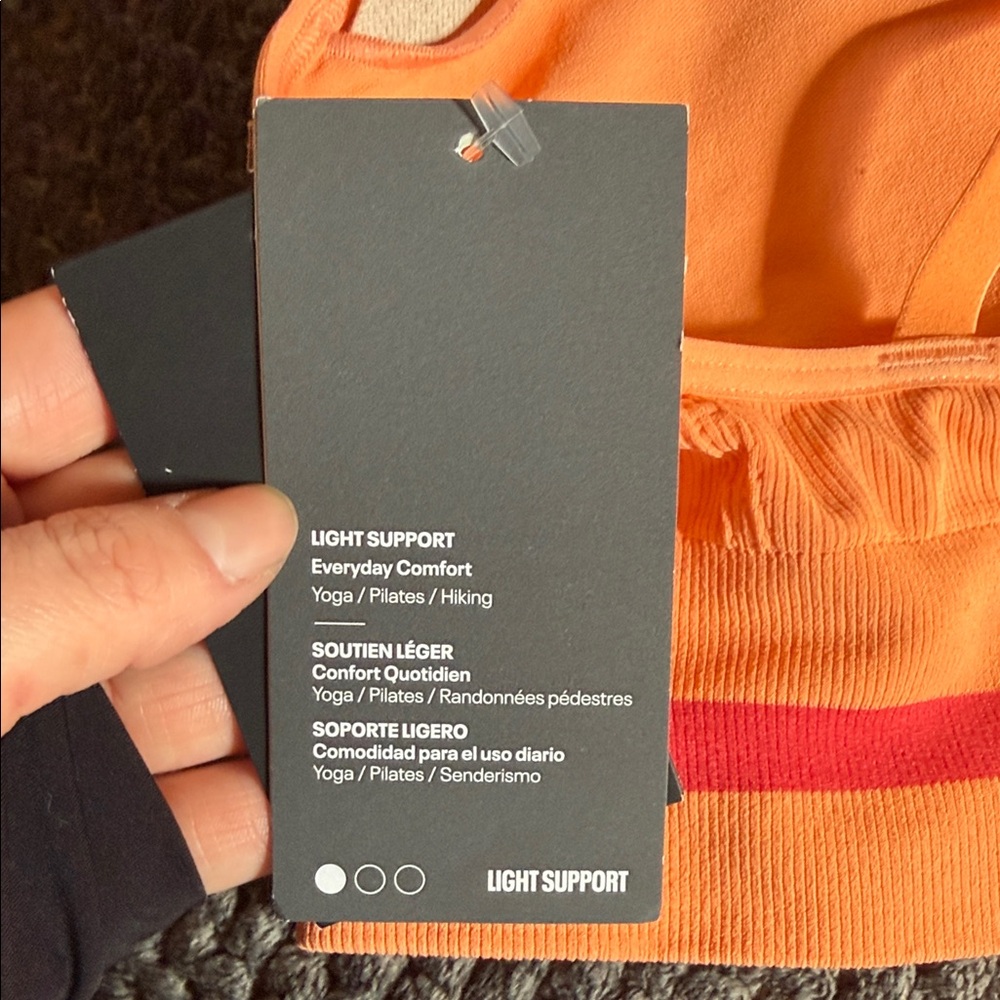 Under Armour Women's Vibrant Orange Sports Bra - Picture 3 of 5